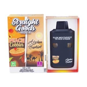 Straight Goods - Dual Chamber Vape - Peach Cobbler + Afghan Hashish (3 Grams + 3 Grams)