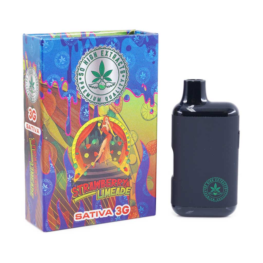 So High Extracts Disposable Pen - Strawberry Limeade 3ML (Sativa)