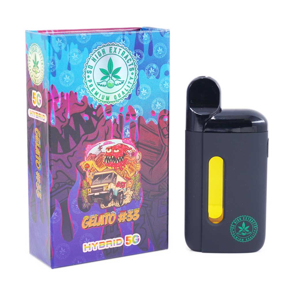 So High Extracts Disposable Pen - Gelato #33 5ML (Hybrid)
