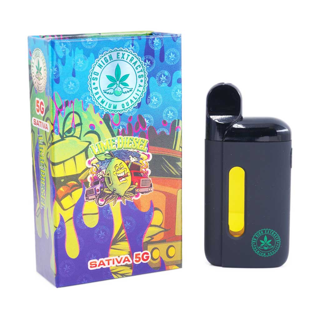 So High Extracts Disposable Pen - Lime Diesel 5ML (Sativa)