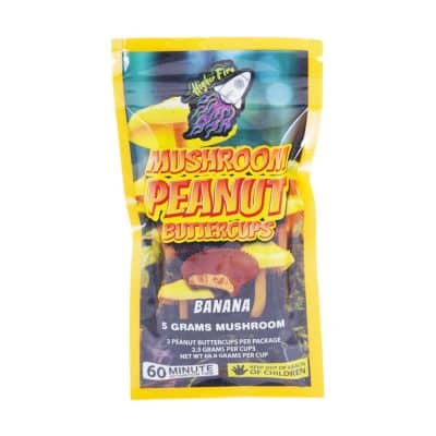 Higher Fire Extracts - Mushroom Peanut butter Chocolate Cups - Banana 5000MG