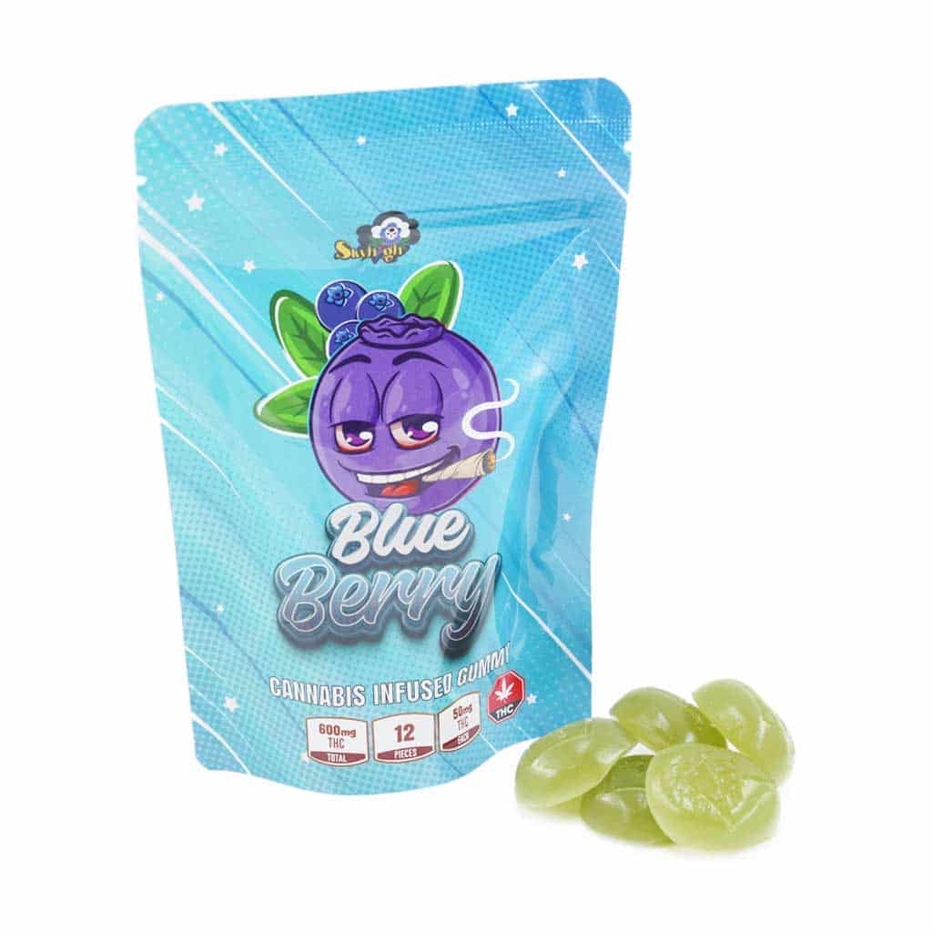 Sky High Edibles – Blueberry Gummy 600mg THC