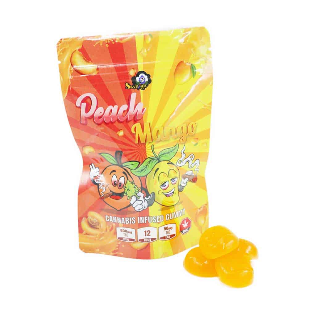 Sky High Edibles – Peach Mango Gummy 600mg THC