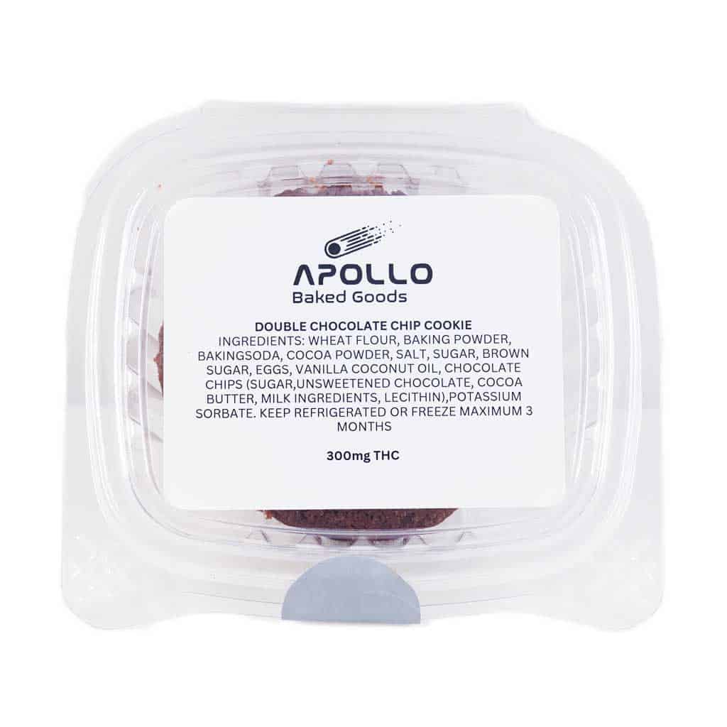 Apollo Baked Goods - Double Chocolate Chip Cookies - 300mg THC
