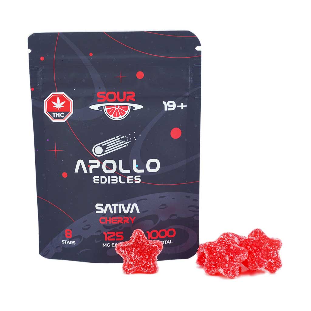 Apollo Edibles - Sour Cherry Shooting Stars 1000mg THC Sativa