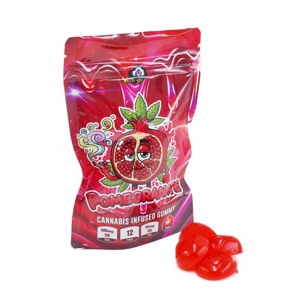 Sky High Edibles - Pomegranate Gummy 600mg THC