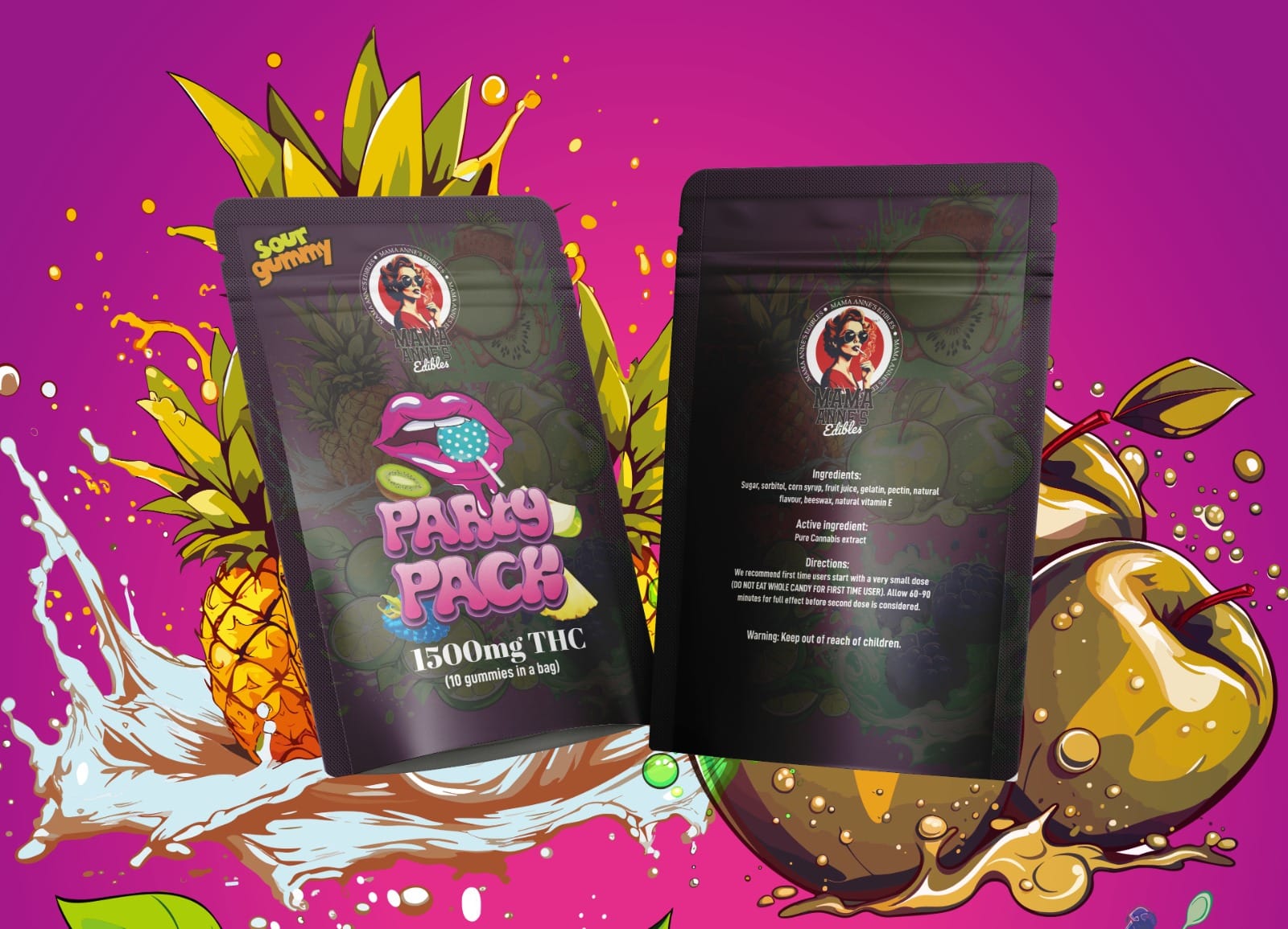 Mama Anne's Edibles - Party Pack Gummy - 1500mg THC