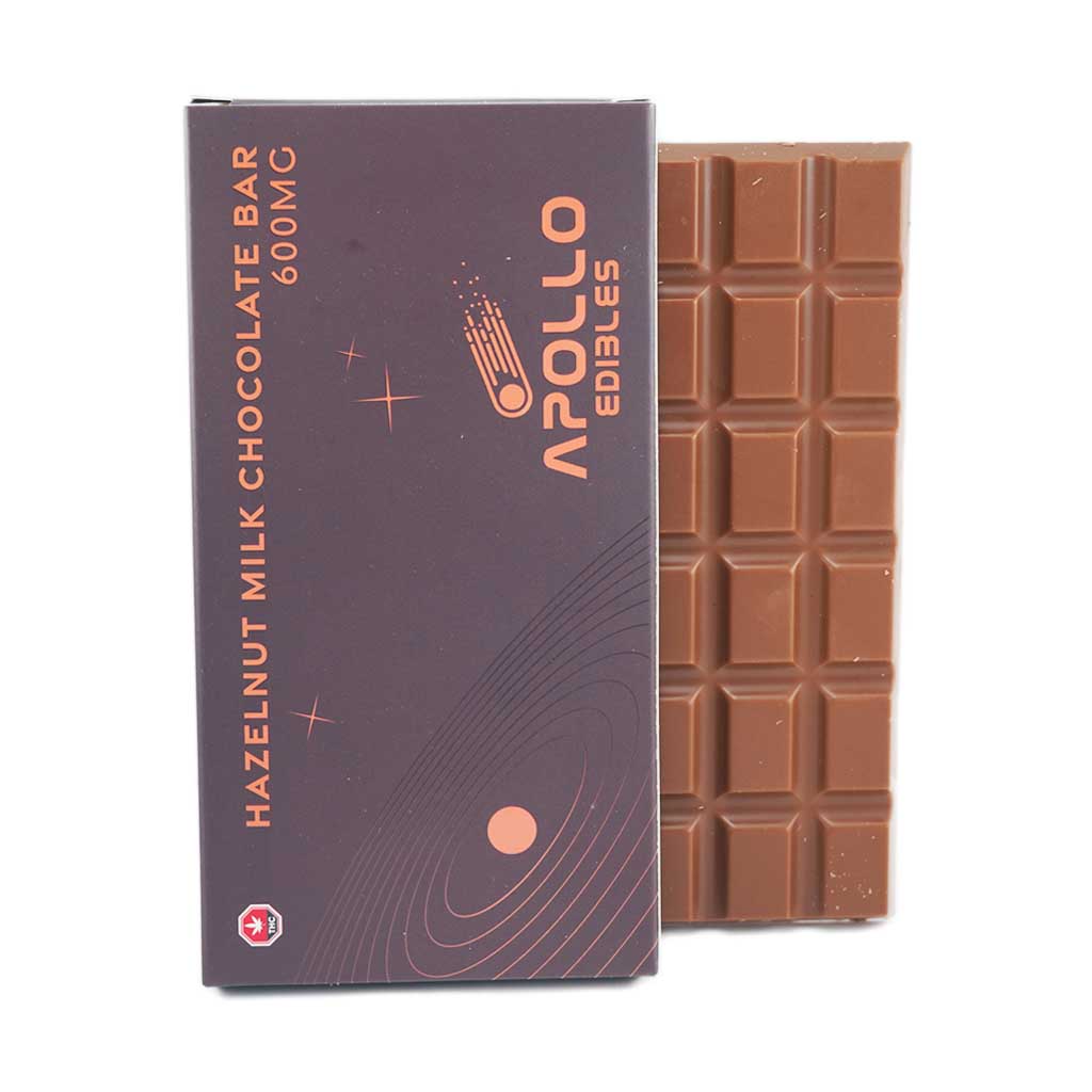 Apollo Edible Chocolates - Hazelnut Milk Chocolate Bar - 600MG THC