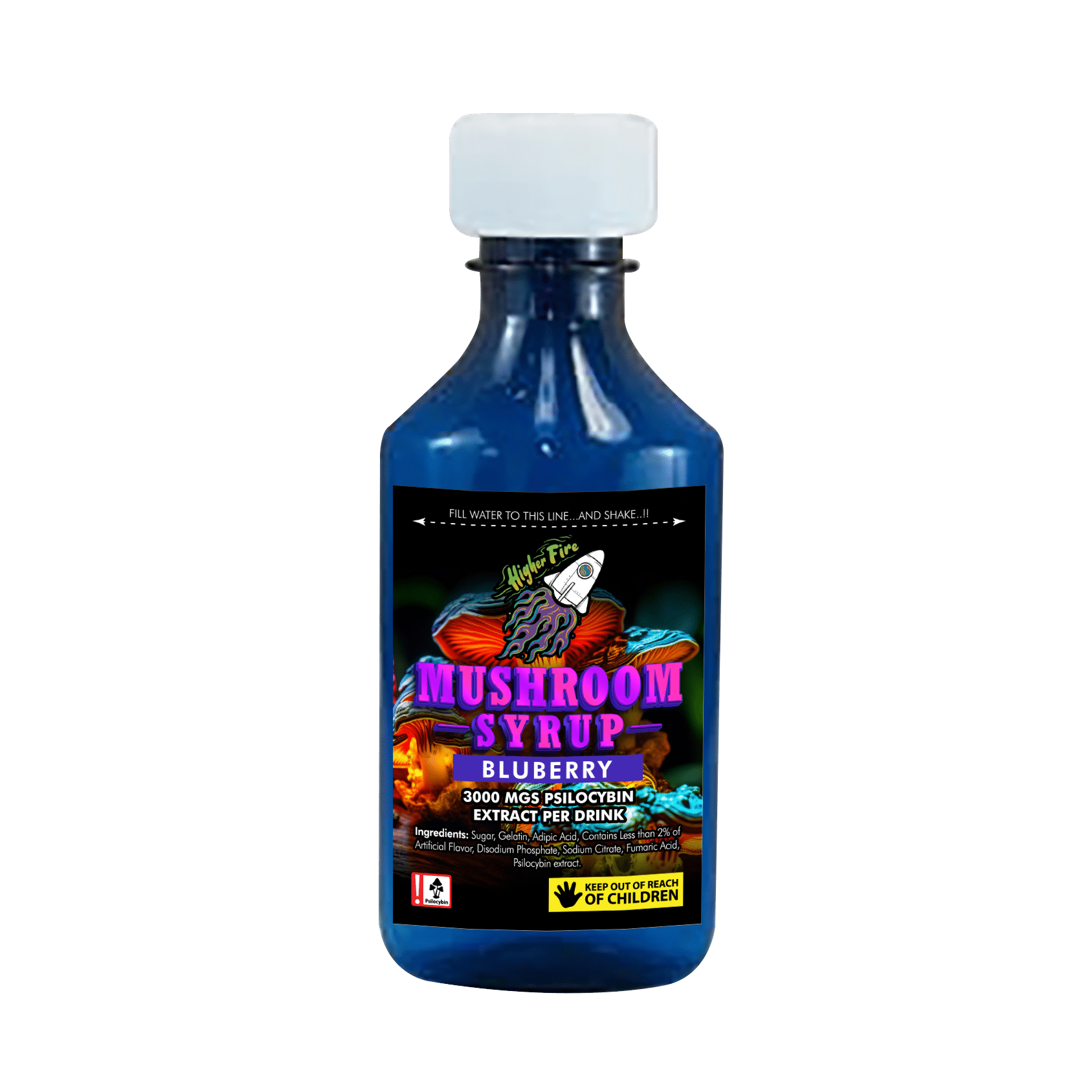 Higher Fire Extracts – Mushroom Syrup – Blueberry 3000mg Psilocybin