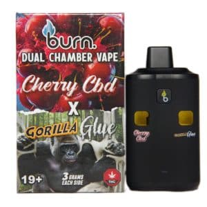 Burn Extracts - Dual Chamber Disposable Vape - Cherry CBD + Gorilla Glue (3+3 Gram)