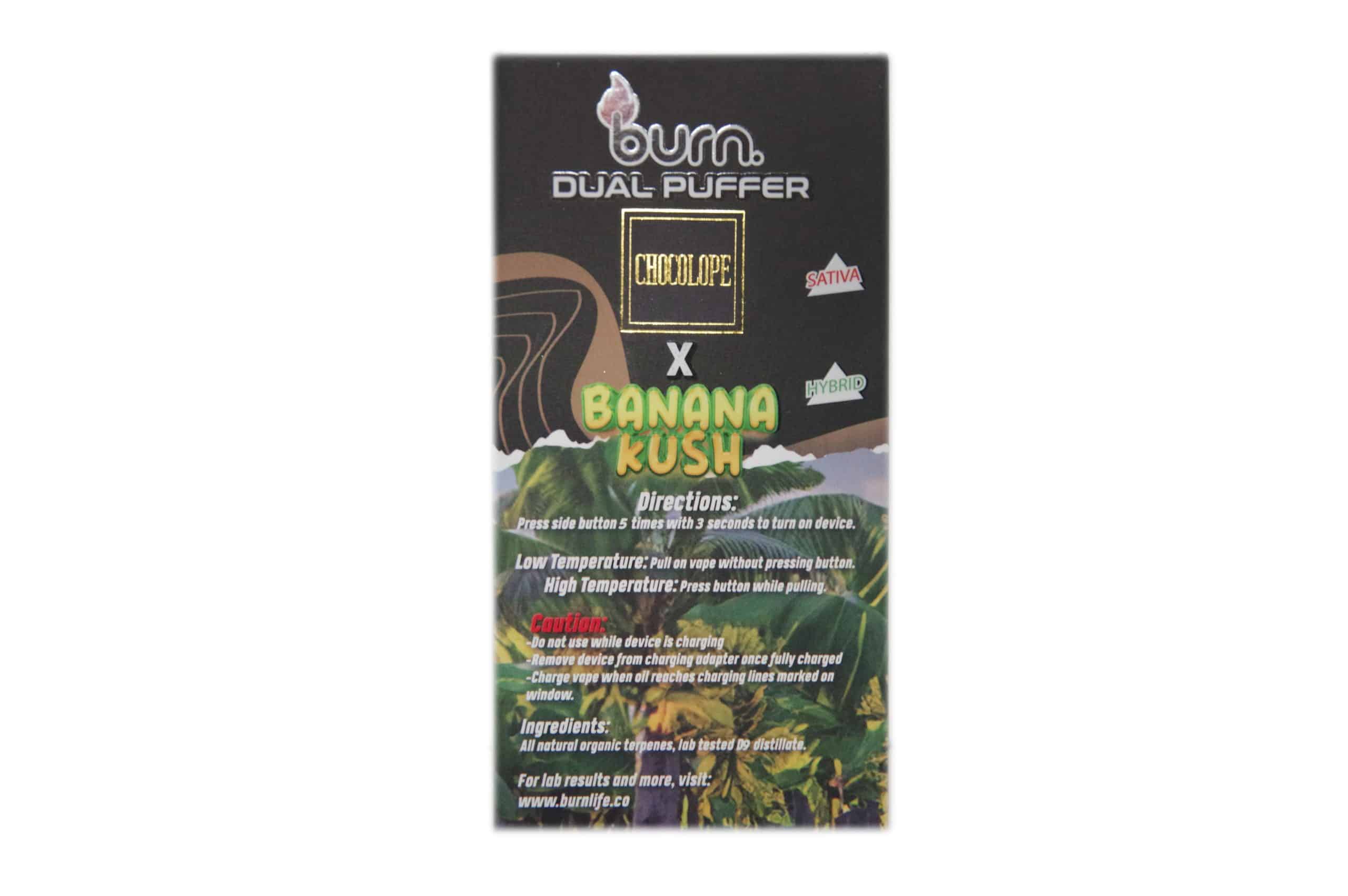 Burn Extracts - Dual 3 Gram Puffer – Chocolope x Banana Kush (3 Grams + 3 Gram) - Image 2