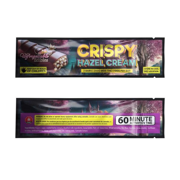 Unforgettable Edibles - Crispy Hazel Cream - 2000MG THC