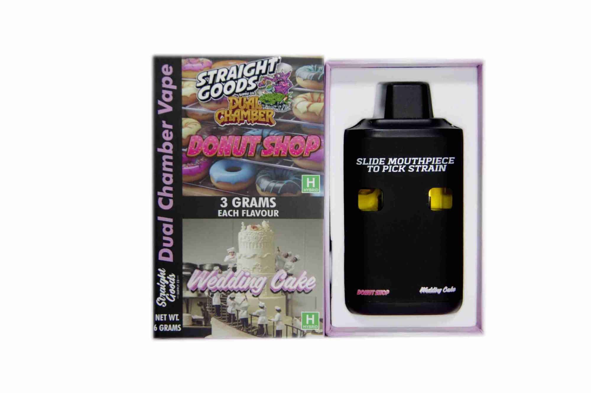 Straight Goods - Dual Chamber Vape -  Donut Shop + Wedding Cake (3 Grams + 3 Grams)