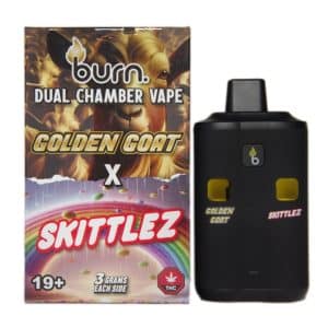 Burn Extracts - Dual Chamber Disposable Vape - Golden Goat + Skittlez (3+3 Gram)