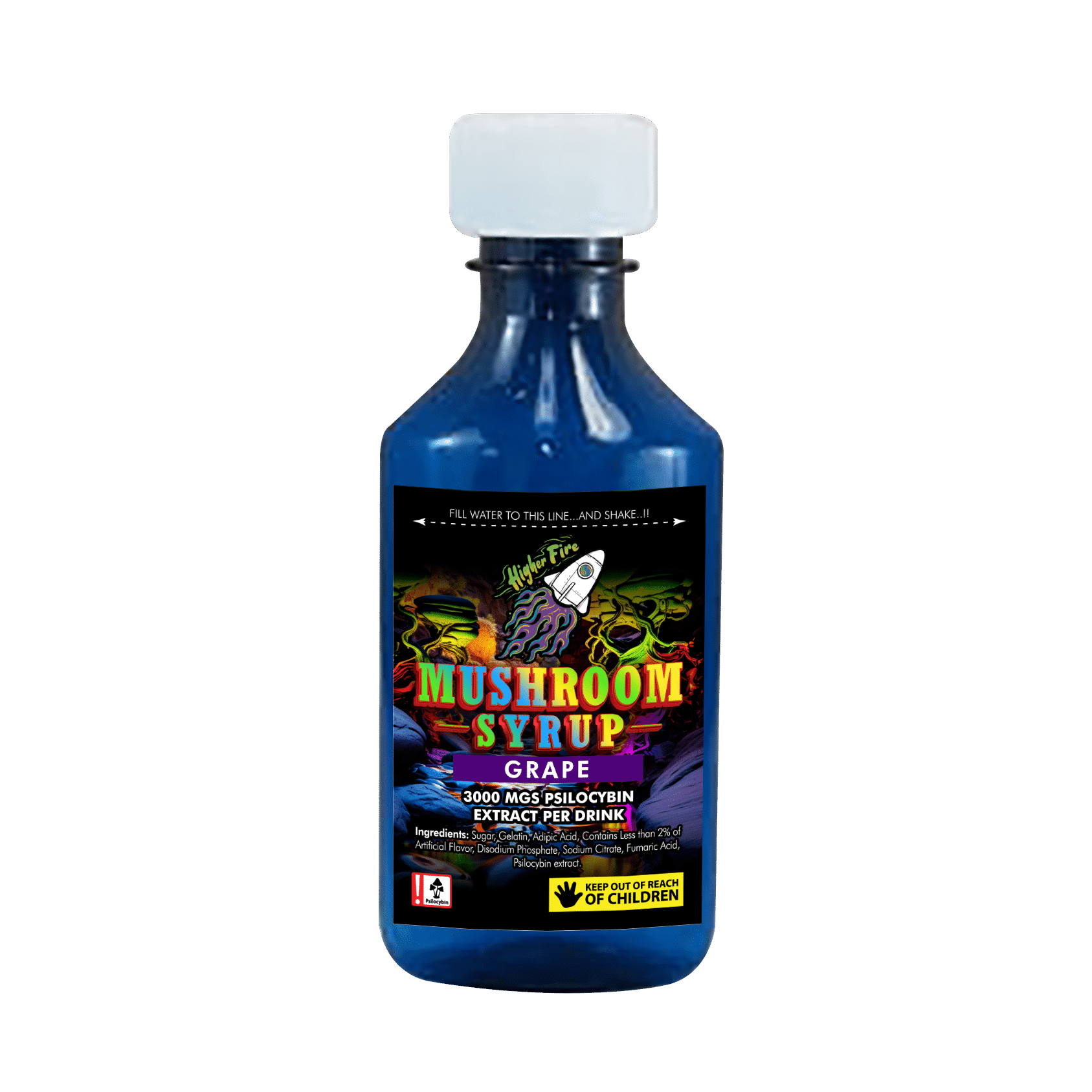 Higher Fire Extracts – Mushroom Syrup – Grape 3000mg Psilocybin