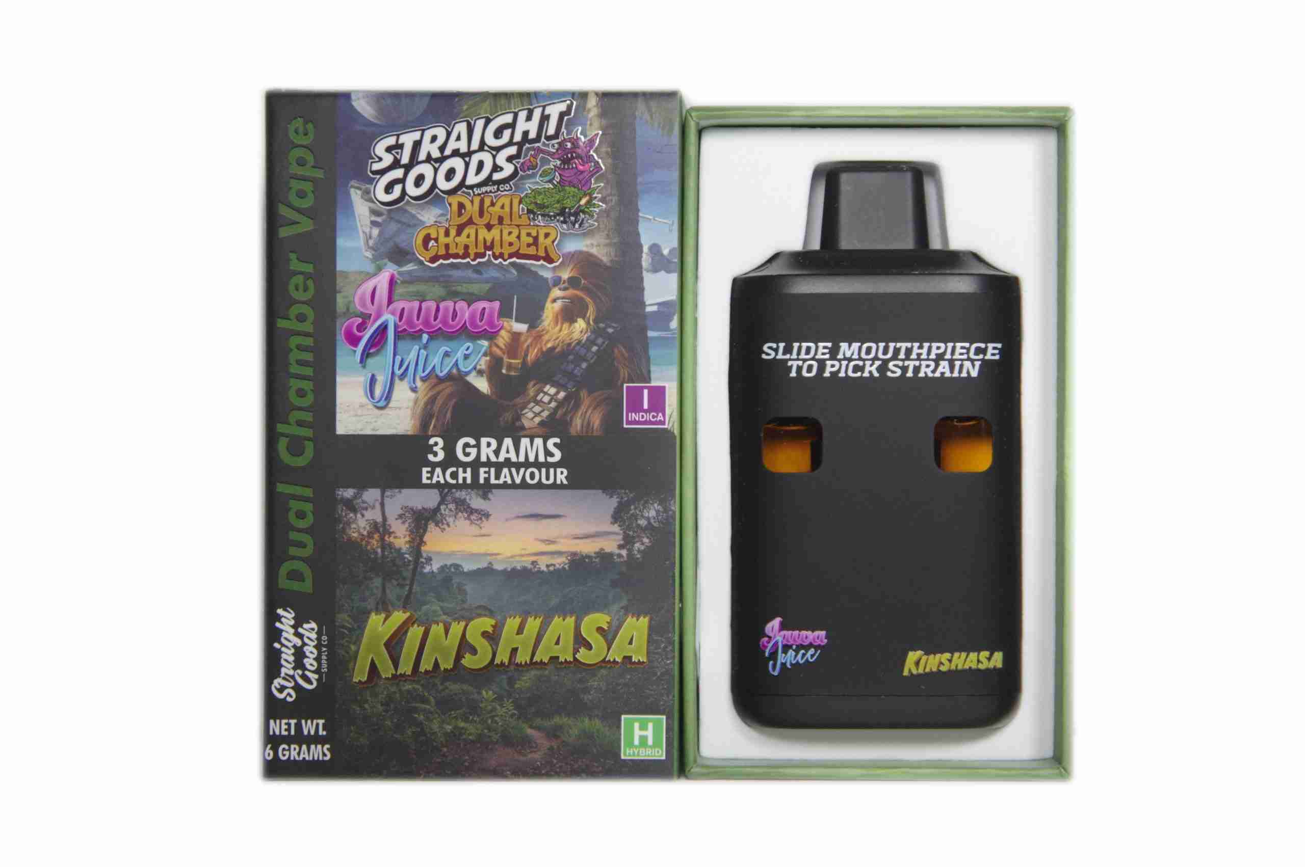 Straight Goods - Dual Chamber Vape - Jawa Juice + Kinsasha (3 Grams + 3 Grams)