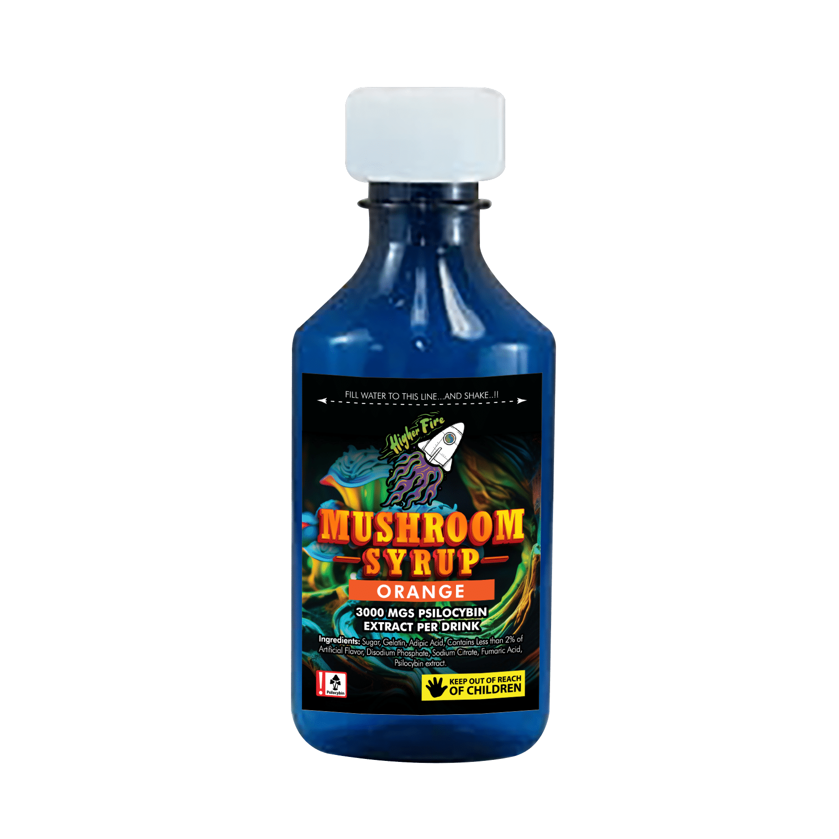 Higher Fire Extracts – Mushroom Syrup – Orange 3000mg Psilocybin