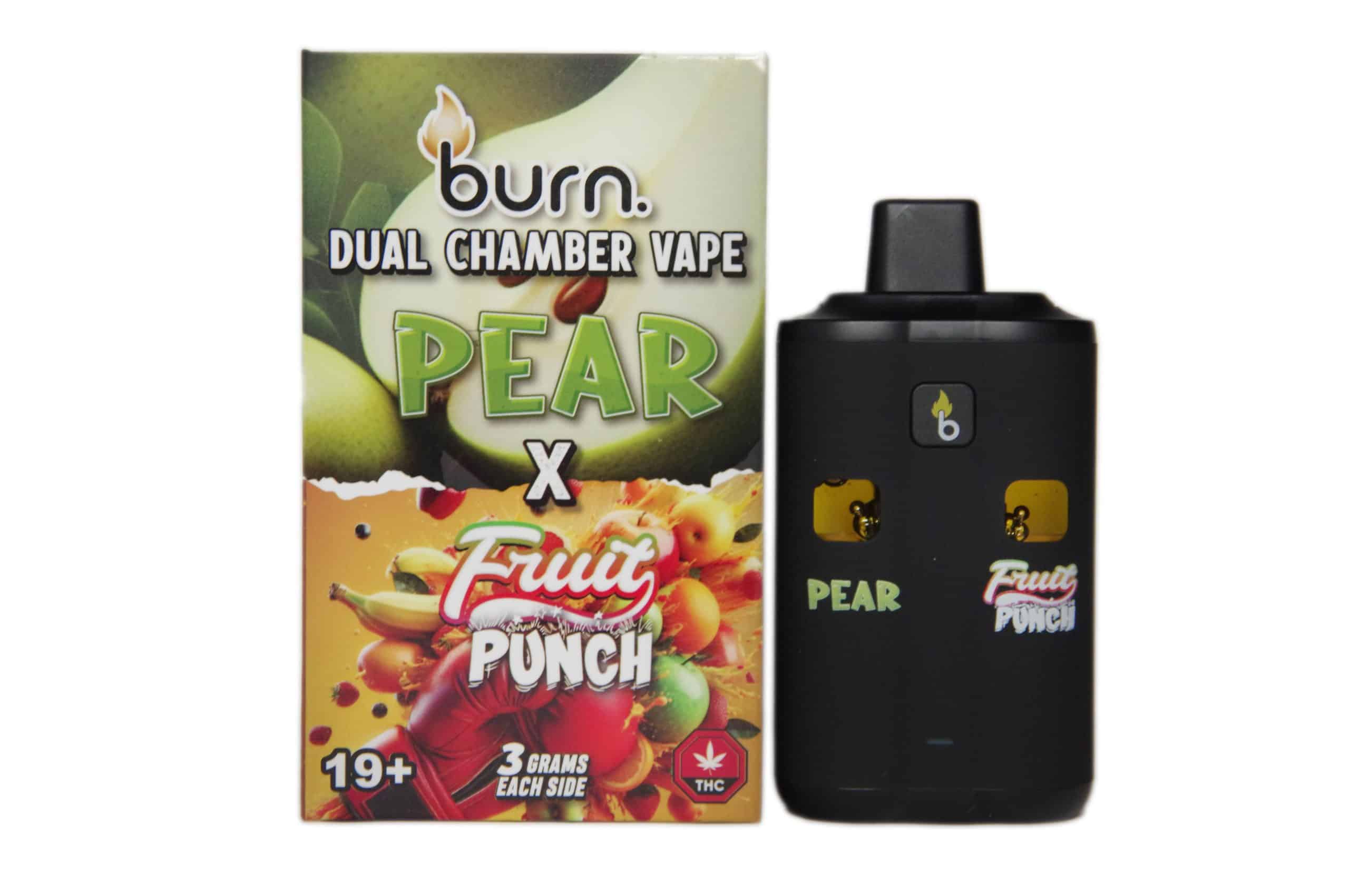 Burn Extracts - Dual Chamber Disposable Vape - Pear + Fruit Punch (3+3 Gram)