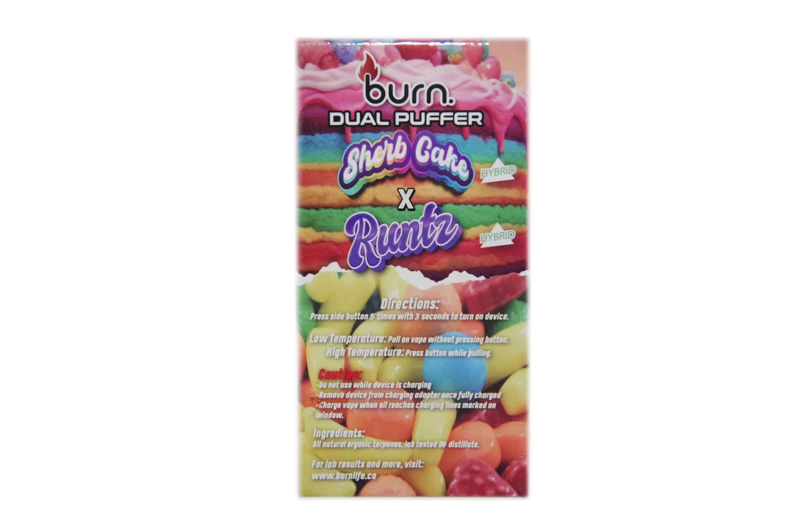 Burn Extracts - Dual 3 Gram Puffer – Sherb Cake x Runtz (3 Grams + 3 Gram) - Image 2