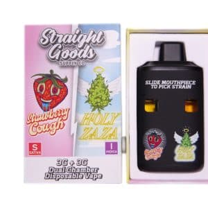 Straight Goods - Dual Chamber Vape - Strawberry Cough + Holy Zaza (3 Grams + 3 Grams)