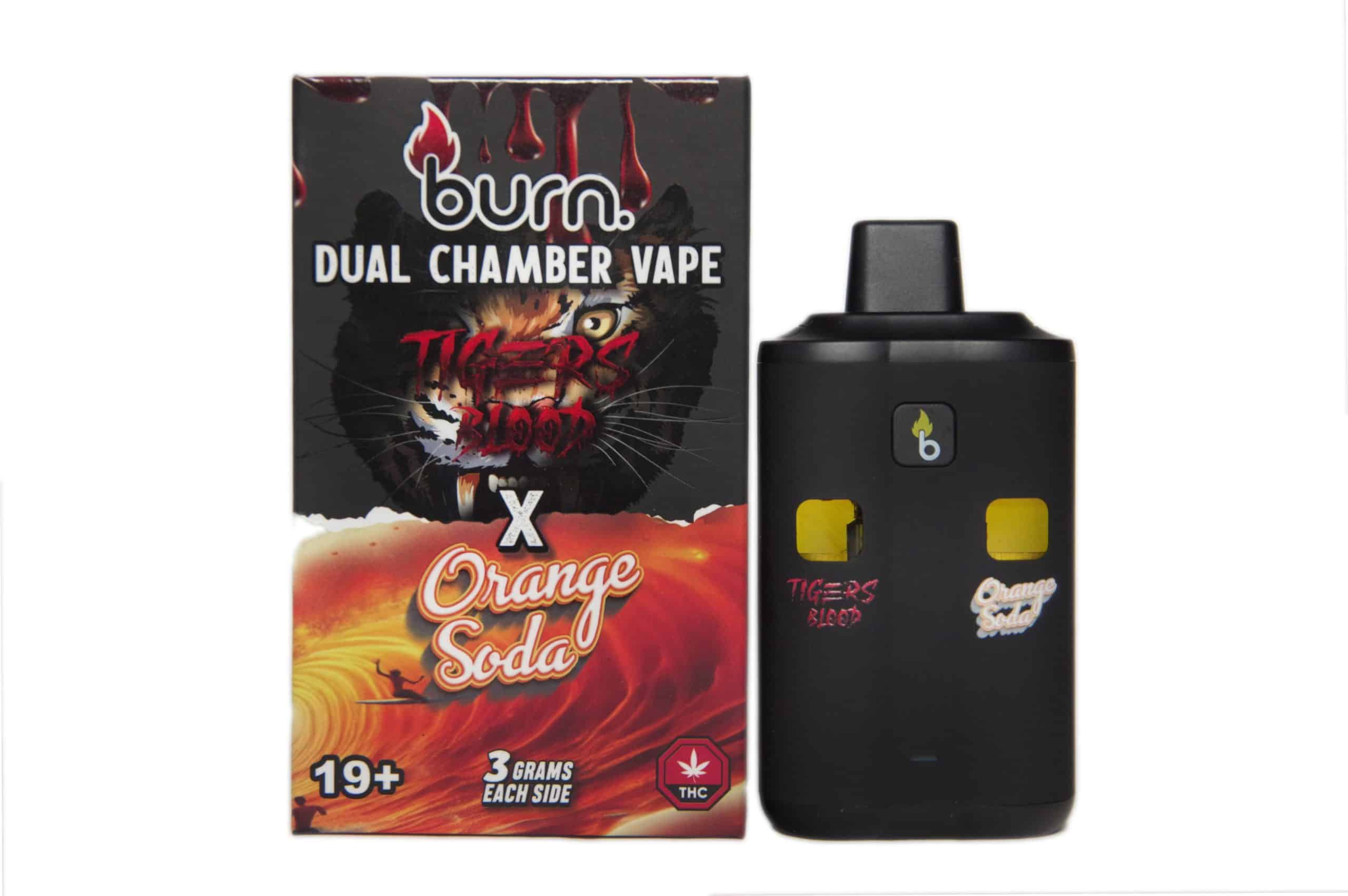 Burn Extracts - Dual Chamber Disposable Vape - Tiger Blood + Orange Soda (3+3 Gram)