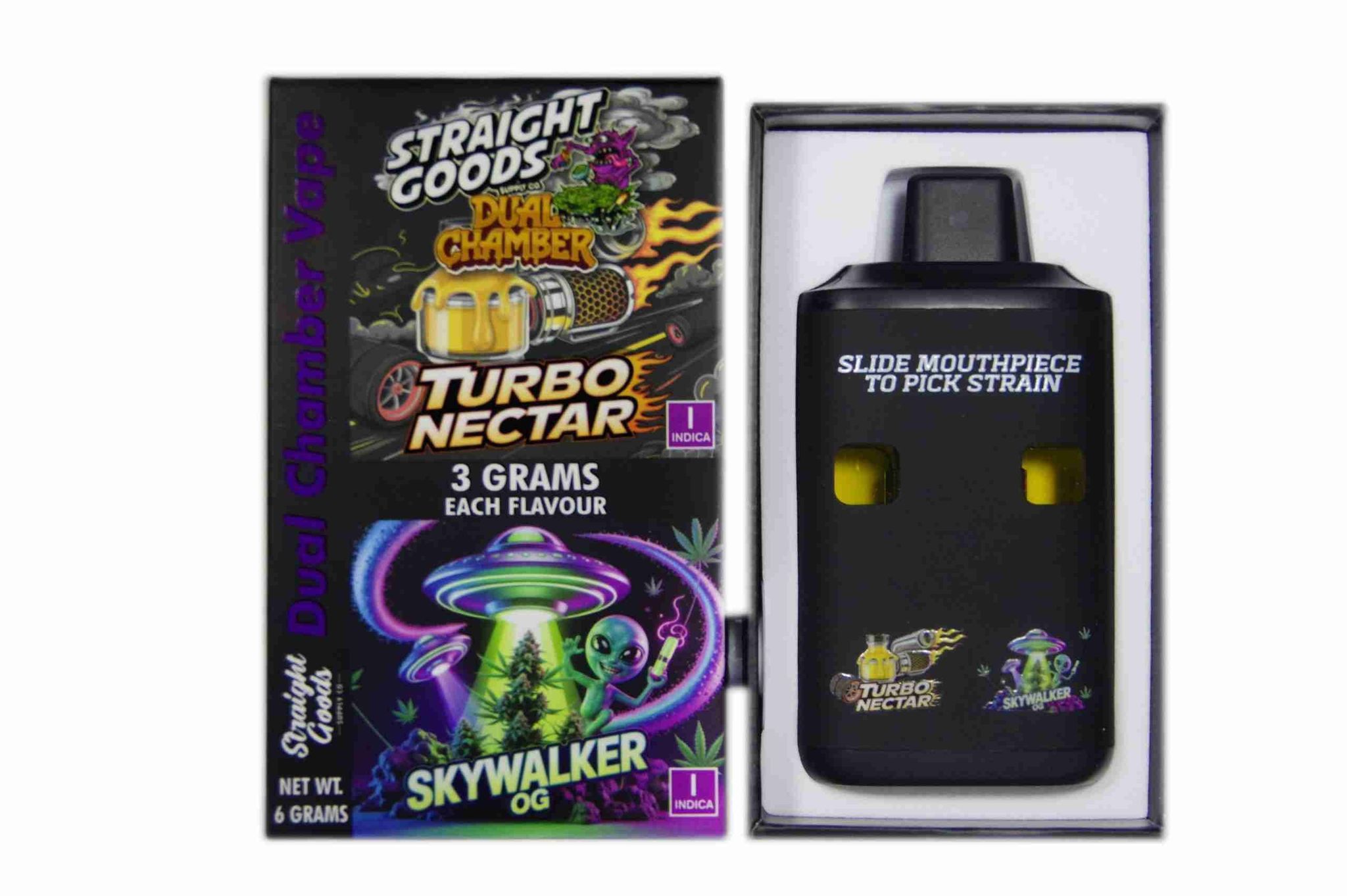 Straight Goods - Dual Chamber Vape - Turbo Nectar + Skywalker OG (3 Grams + 3 Grams)