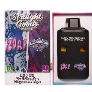 Straight Goods - Dual Chamber Vape - Zoap + Granddaddy Purp (3 Grams + 3 Grams)