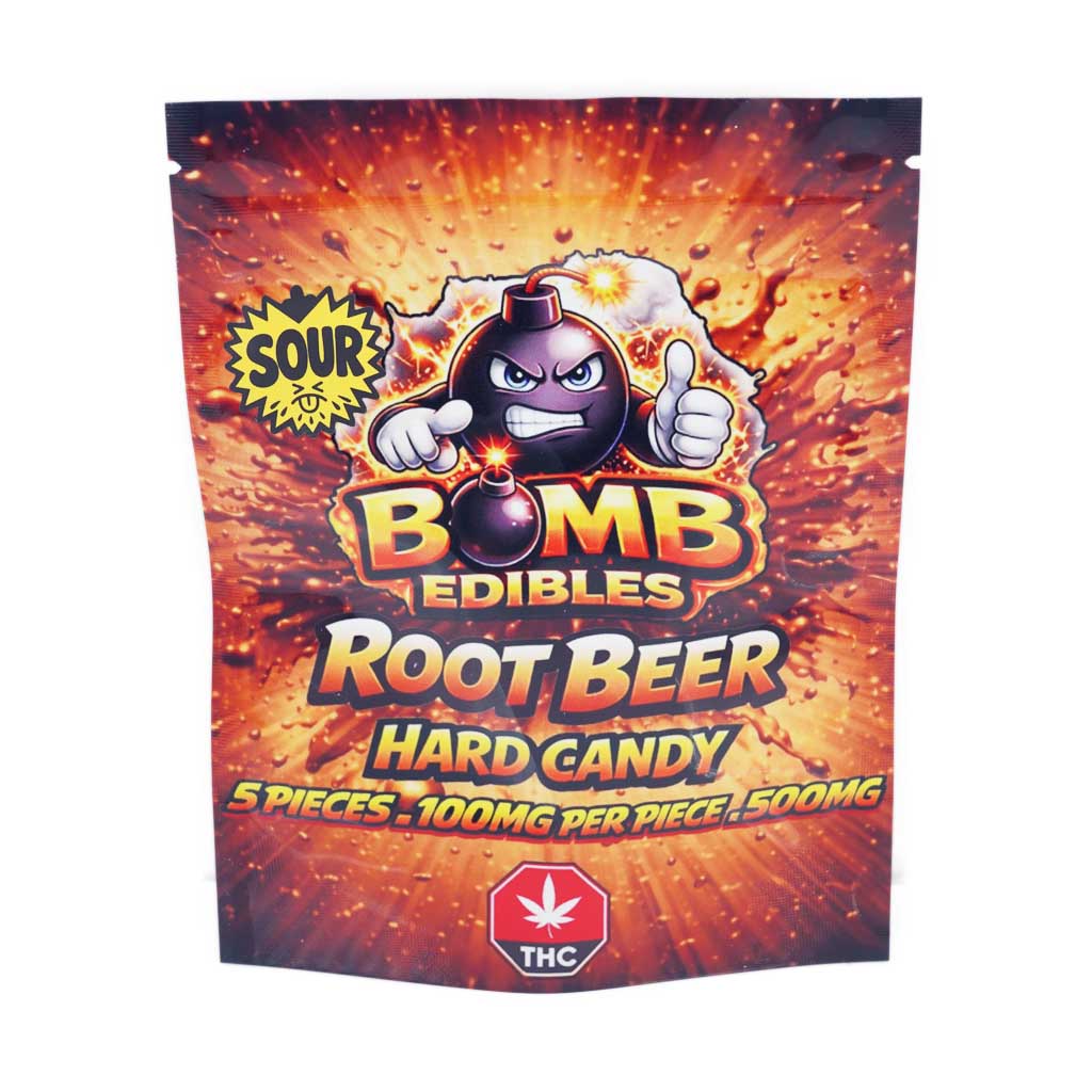 Bomb Edibles - 500mg THC Sour Hard Candy - Root Beer