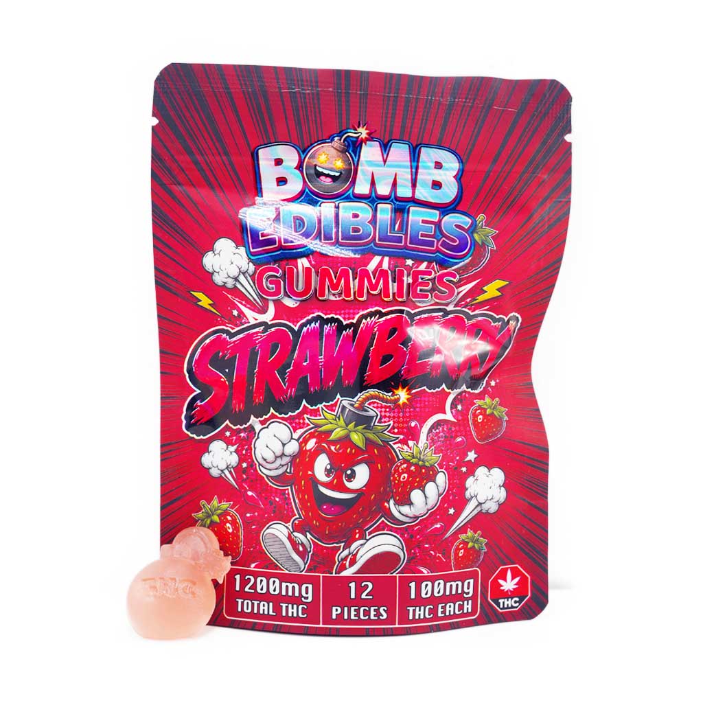 Bomb Edibles - 1200mg THC Gummy - Strawberry